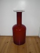 Rød/hvid Otto Baur vase.